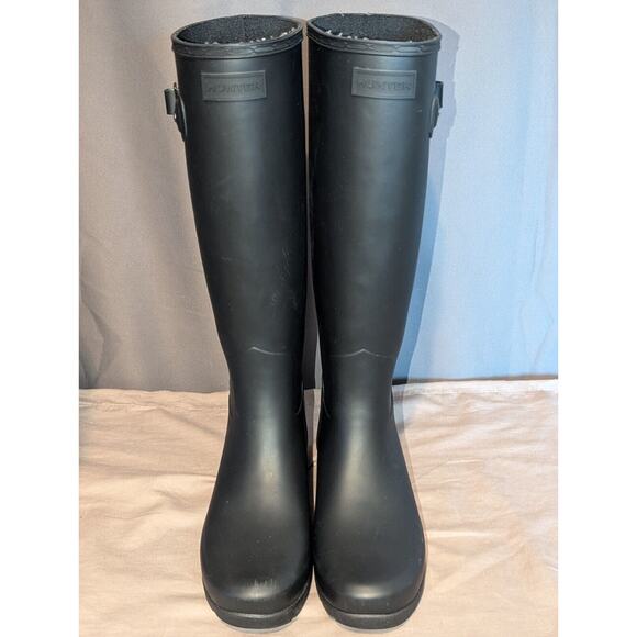 Hunter Women's Size 6 Rain boot Original Tall Black Matte - Picture 2 of 11